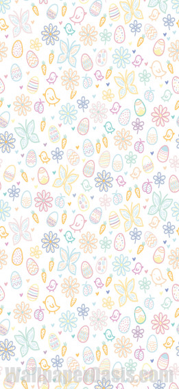 Colorful Easter Doodle iPhone Wallpaper