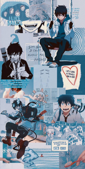 Wallpaper Aesthetic Blue Anime