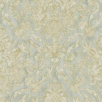 Majestic Mint Scrolling Damask Wallpaper Bolt Traditional