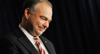 Tim Kaine With Black Wallpaper