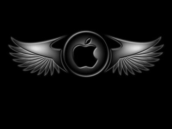 Black Apple Desktop Wallpaper HD Background