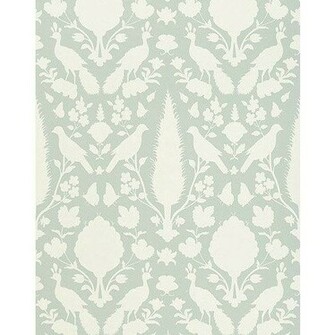 Chenonceau Aquamarine Wallpaper Dining Room