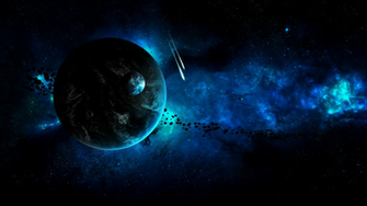 Blue Space Wallpaper