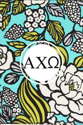 Alpha Chi Omega Vera Bradley Monogram iPhone Background