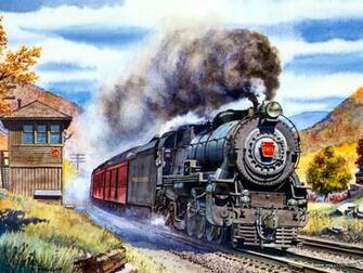 Art Train Painting Journeys By Howard Fogg15 Wallcoo Net
