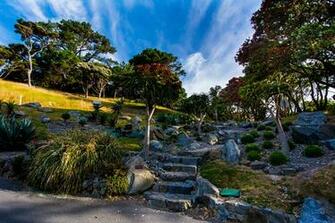 Image New Zealand Wellington Botanical Garden Nature Staircase Park