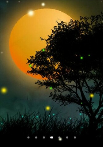 Beautiful Wallpaper Screen With Fireflies Live Theme For