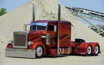 Peterbilt Semi Trucks Vehicles Color Candy Wheels Chrome Grill