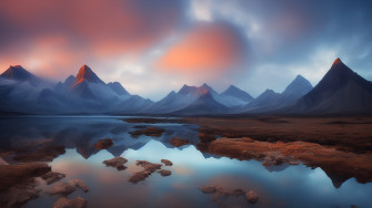 Mountains Wallpaper 4k Scenery Landscape Lake Evening