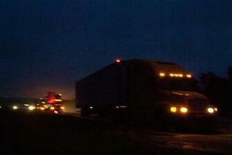 Semi Trucks At Night On The Shoulder Joel Sartore Jpg