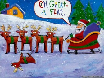 Funny Christmas Wallpaper Plunged In Debt