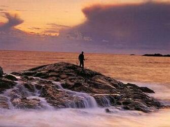 Evening Fishing Wallpaper