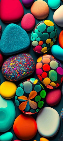 Colourful Stones In Android Wallpaper Abstract Nature