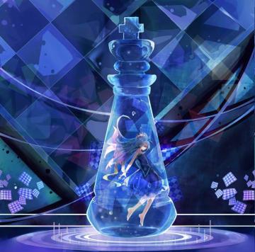 No Game Life Shiro Blue Chess Hair