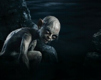 Fantasy Gollum Digtal Art Film The Hobbit Dark Hills