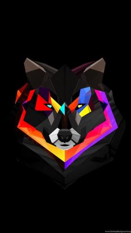 Techno Wolf iPhone Wallpaper Desktop Background