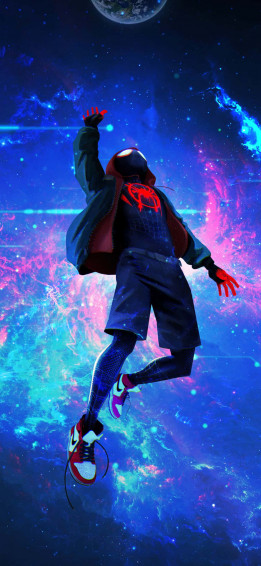 Caption Action Packed Artwork Of Miles Morales For