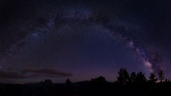 Wallpaper Id Starry Sky Trees Milky Way California
