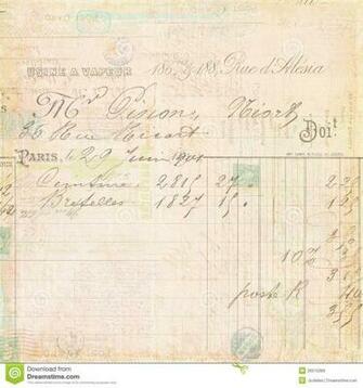 Vintage French Photos Invoice Receipt