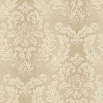 Sapphire Oasis Cream Beige Blush And Gold Tonal Damask Wallpaper
