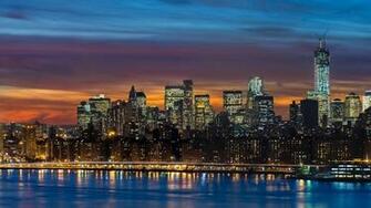 Manhattan Skyline New York Panorama Wallpaper HD