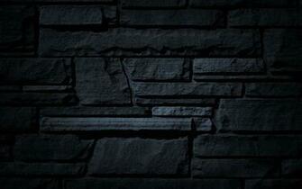 Dark Brick Black Wallpaper