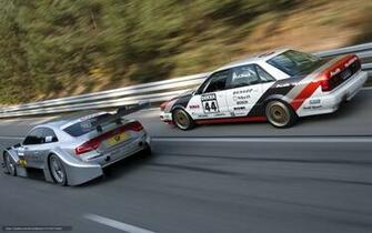 Wallpaper Audi Racing Car Back Old And New
