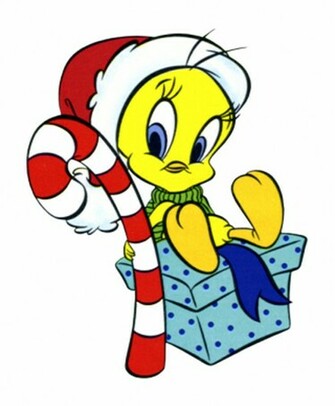 Disney Characters Tweety Merry Christmas Holiday Wallpaper
