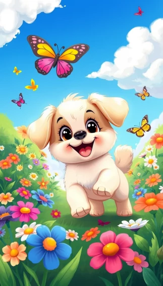 Cartoon Puppy Wallpaper