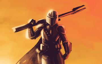 Artwork Soldier Star Wars The Mandalorian Wallpaper