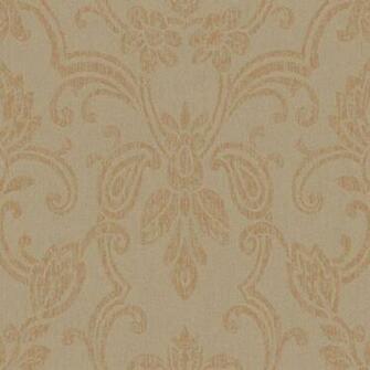 Metallic Gold Romantic Damask Wallpaper Wall Sticker Outlet