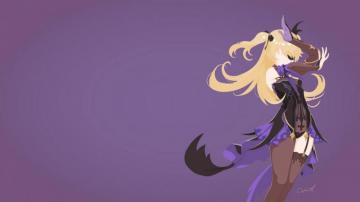 Genshin Impact Fischl Minimalist Wallpaper By Dhonozz