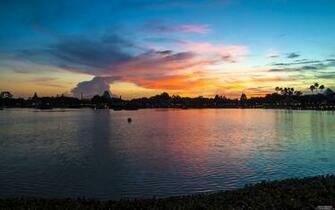 Epcot Sunset Wallpaper Background Kicking Designs