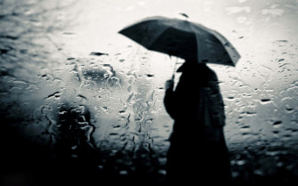Cool Sad Boy Under An Umbrella Wallpaper