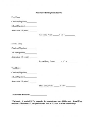 Annotated Bibliography On The