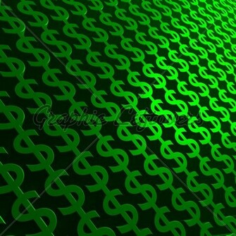 Dollar Sign Burning Blue