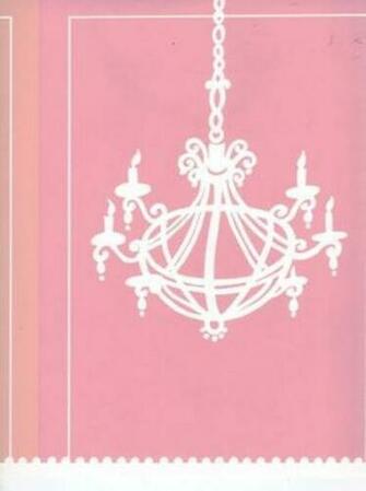 Chandelier Pink Wallpaper Border