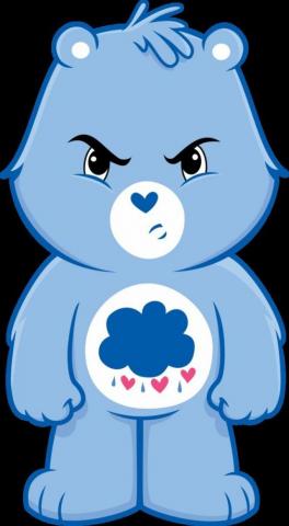 Grumpy Bear Vector Care Decal Bears