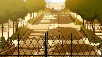 Shaft Background Art Bakemonogatari Sorted Sunset