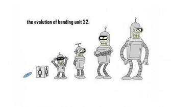 Futurama Bender Wallpaper Evolution