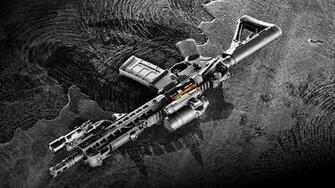 M4 Assault Semi Automatic Rifle Carabiner Weapon