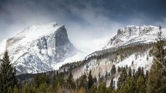 Snow Covered Rocky Mountains Cool Wallpaper