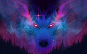 Cosmic Wolf Wallpaper In Resolution