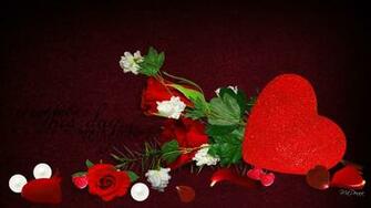 Hearts And Flowers Wallpaper