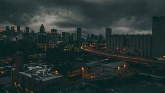 Wallpaper Montreal Canada Night City 4k UHD