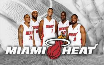 Miami Heat Starting Lineup Nba Wallpaper Background