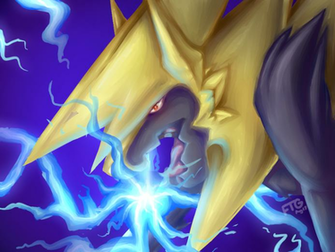 Shiny Mega Manectric Background Pokemon Fan Art