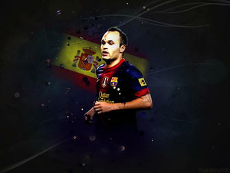 Andres Iniesta Barcelona HD Wallpaper