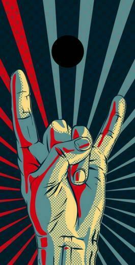 Rock Hand Themed Cornhole Board Prints Wraps Corn Hole