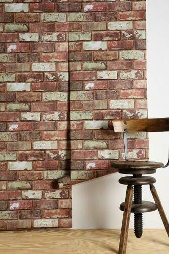 An Accent Wall With This Wallpaper Graham Brown Red Brick